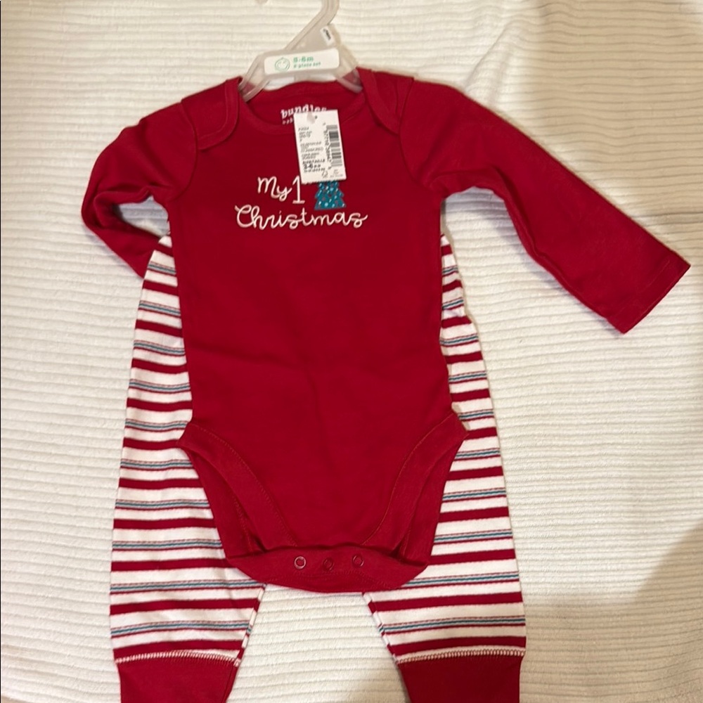 Mud Pie Red Holiday Bodysuit One Piece